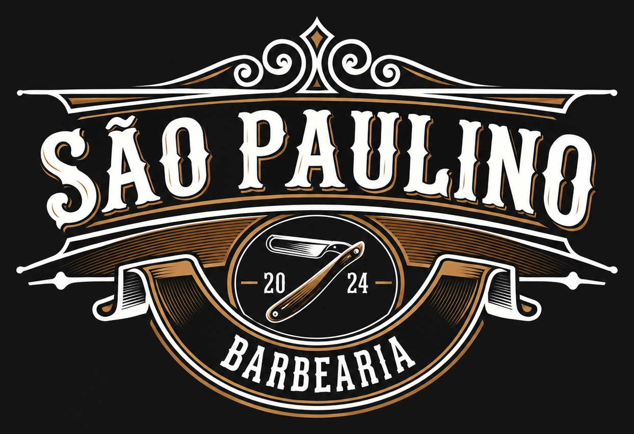 Logo original da Barbearia São Paulino